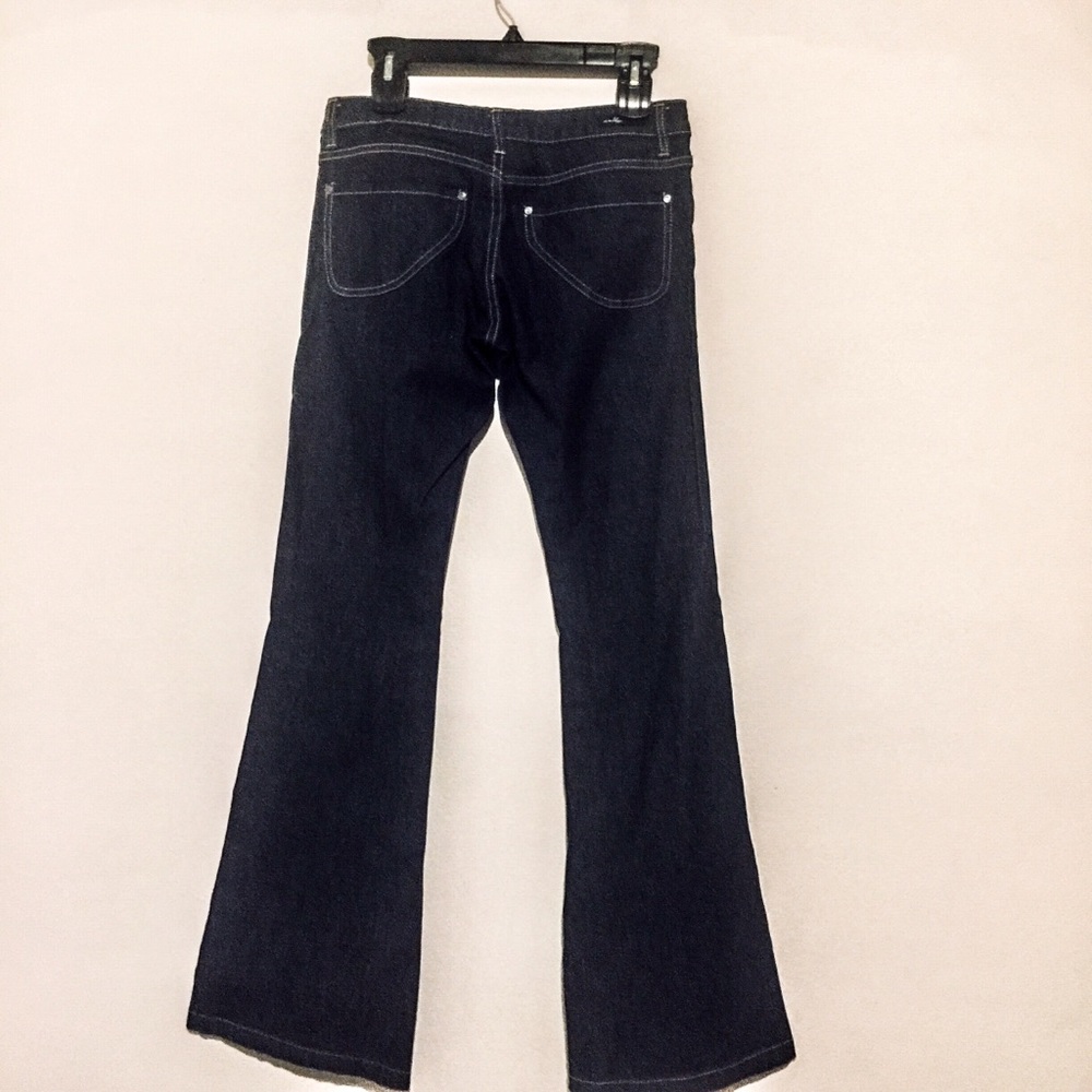 Oakley women’s flared dark blue jeans EuC